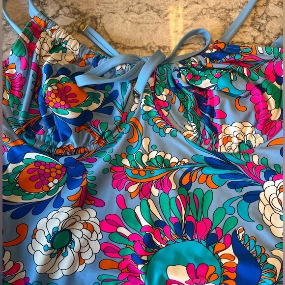 Kate Spade New York Sea Garden Floral Print One Piece Swimsuit Large - Picture 6 of 15